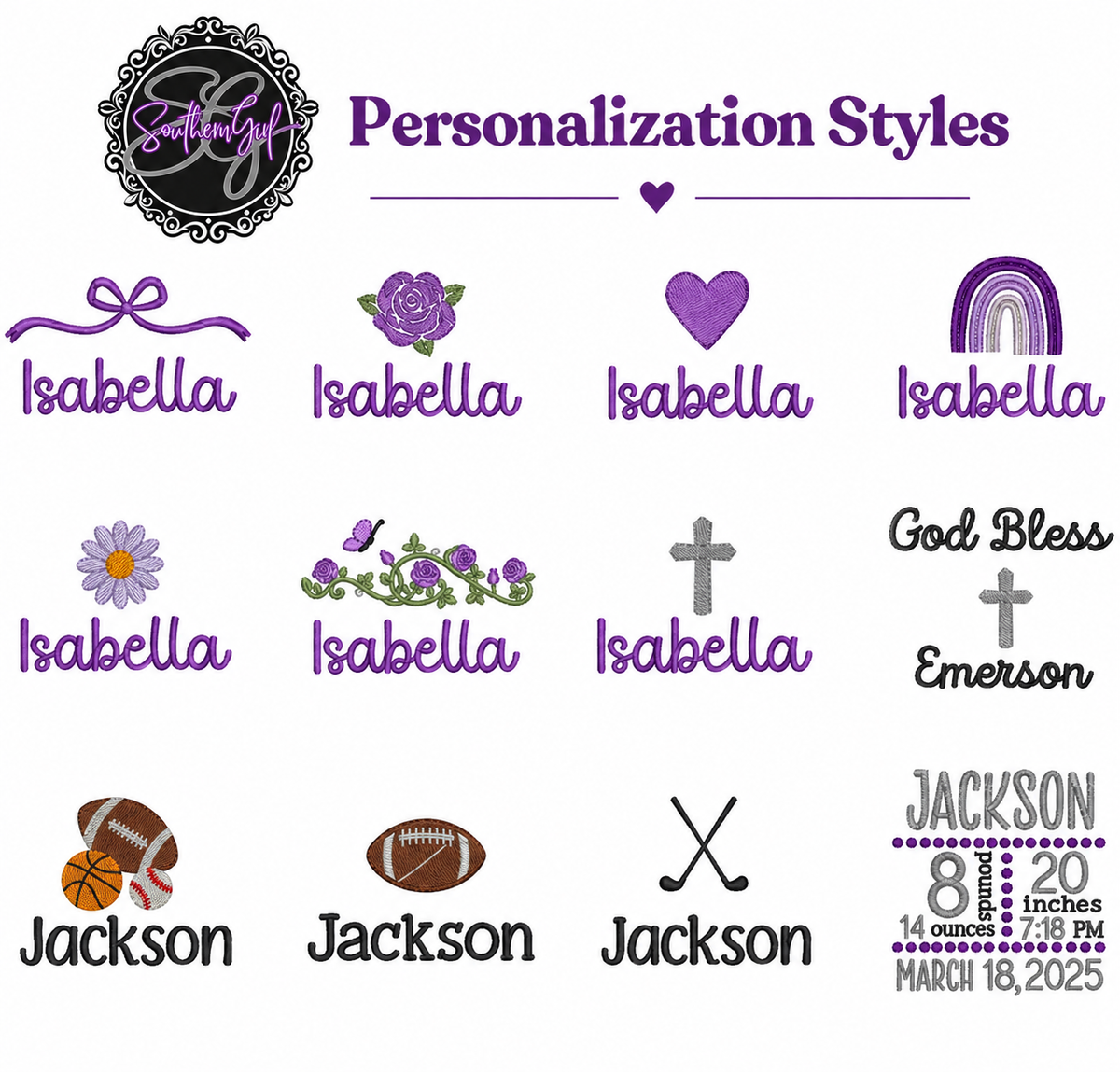 Personalized Keepsake Plush with name and simple design