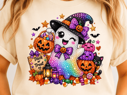 Halloween Tee-Bling Ghost