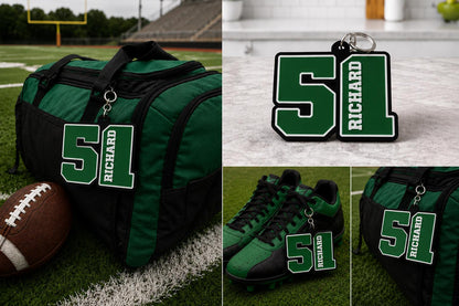 personalized 3D printed- Football bag tag