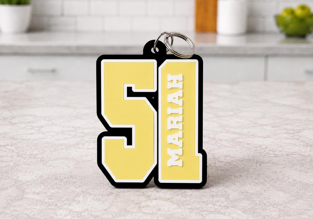 personalized 3D printed- Football bag tag