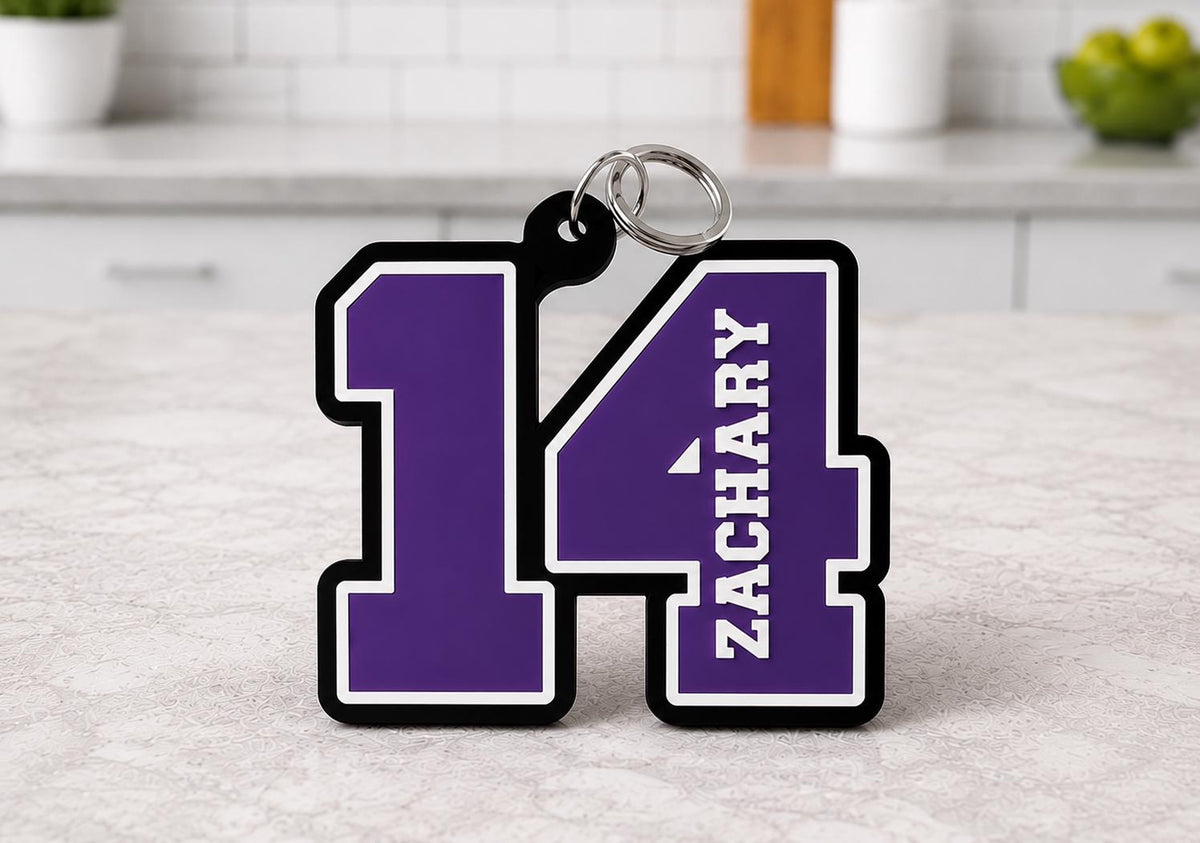 personalized 3D printed- Football bag tag