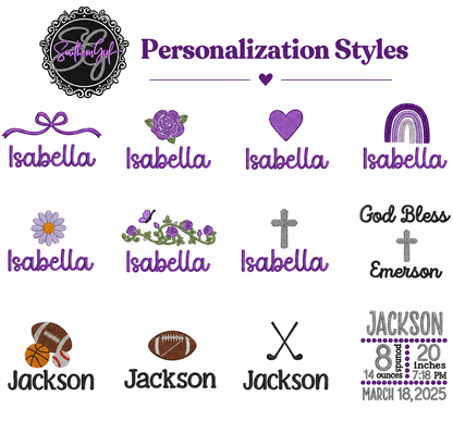 Personalized Keepsake Plush with name and simple design